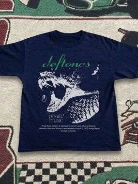 Y2K Edgy Deftones Snake Graphic Tee